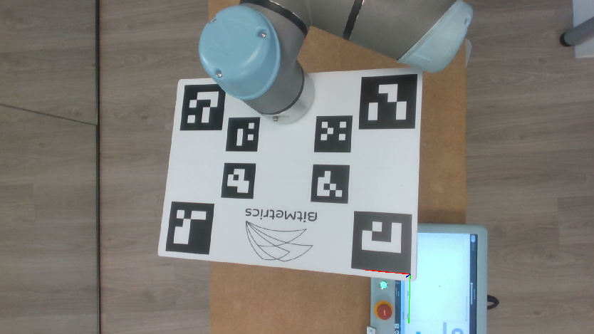 Second initial pose of the calibration plate